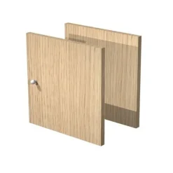 Jeu de 2 portes pour bibliothèque MAXICOLOR - imitation chêne clair