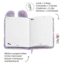 Journal intime peluche Lapin Back2Fun
