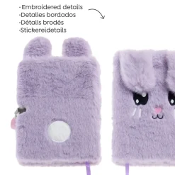 Journal intime peluche Lapin Back2Fun