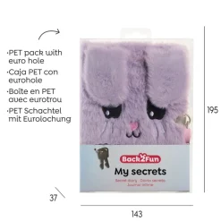 Journal intime peluche Lapin Back2Fun