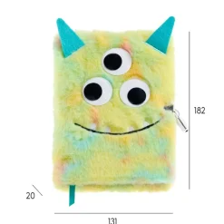 Journal intime peluche Monstre Back2Fun