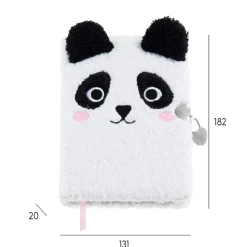 Journal intime peluche Panda Back2Fun