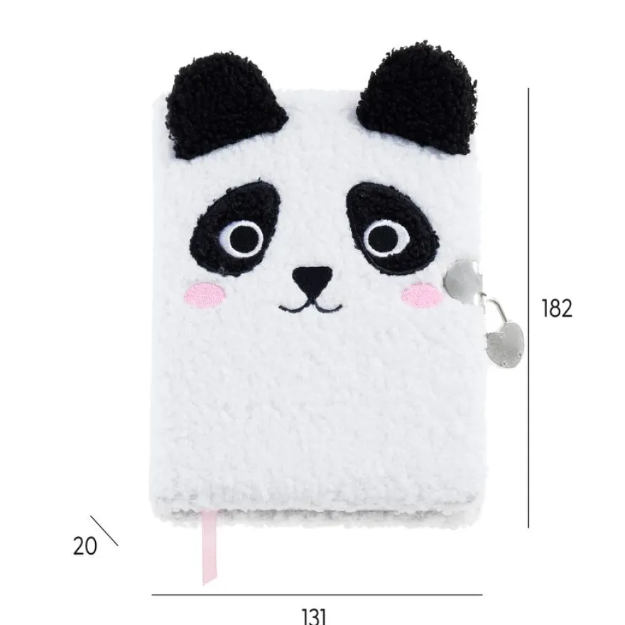 Journal intime peluche Panda Back2Fun
