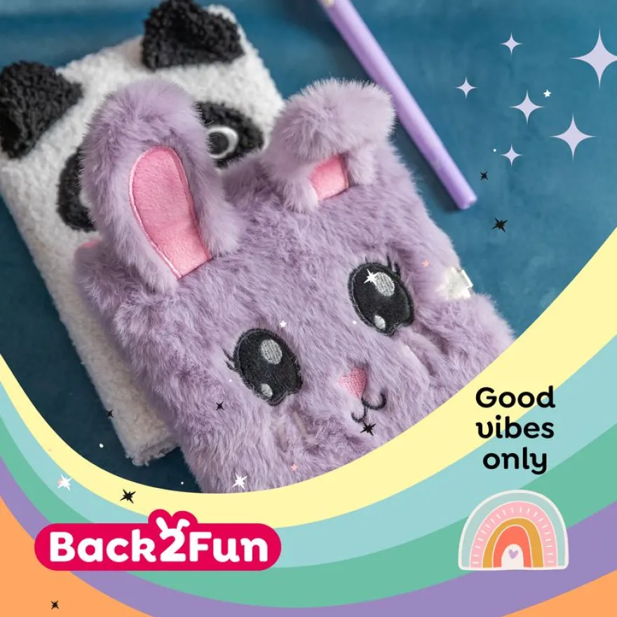 Journal intime peluche Panda Back2Fun