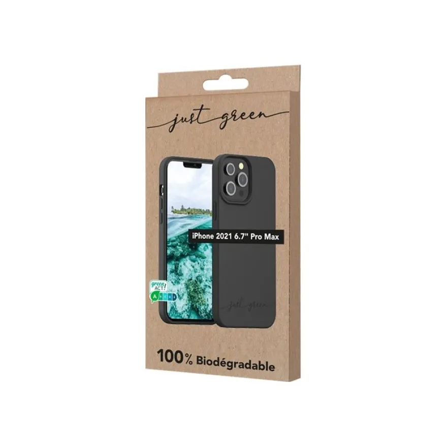 Just Green - coque de protection pour Iphone 13 Pro Max - noir