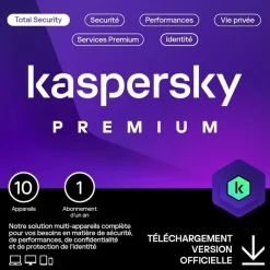 Kapersky premium - Code d'activation envoyé par email valable pour 10 appareils pendant 1 an
