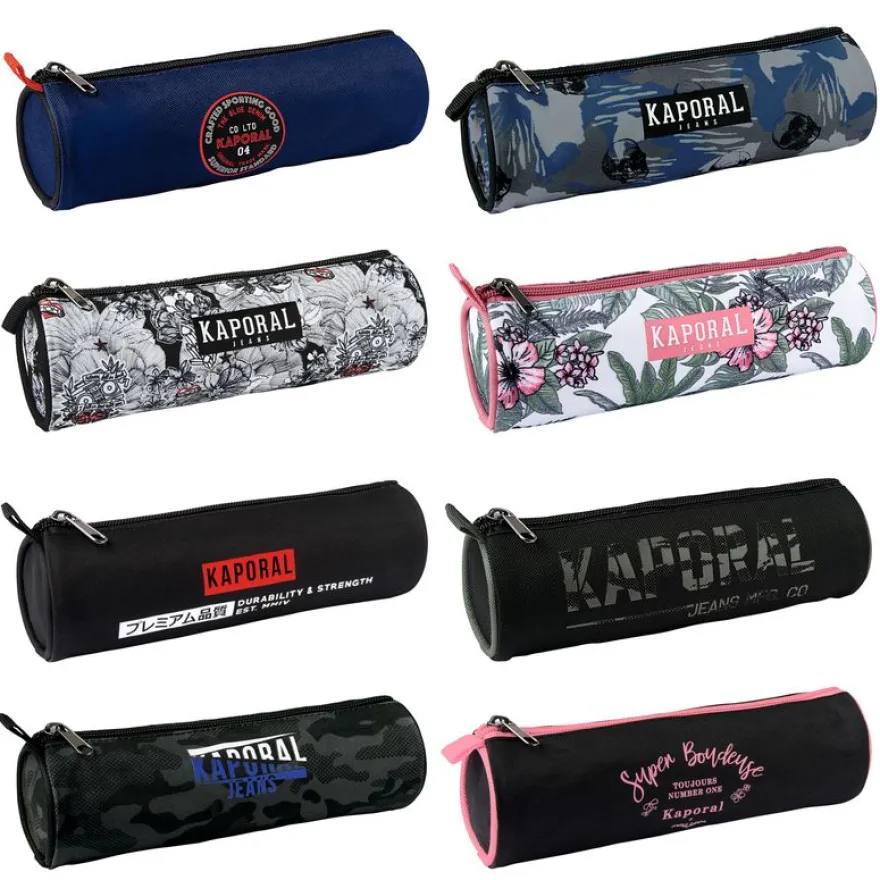 Kaporal - Trousse ronde 1 compartiment - 8 coloris disponibles - Oberthur