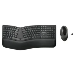 Kensington Pro Fit Ergo - Ensemble clavier et souris sans fil - Azerty - noir