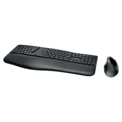 Kensington Pro Fit Ergo - Ensemble clavier et souris sans fil - Azerty - noir