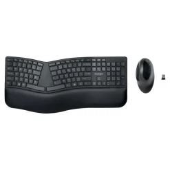Kensington Pro Fit Ergo - Ensemble clavier et souris sans fil - Azerty - noir