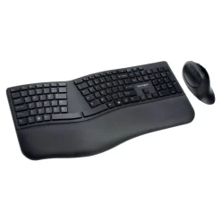 Kensington Pro Fit Ergo - Ensemble clavier et souris sans fil - Azerty - noir
