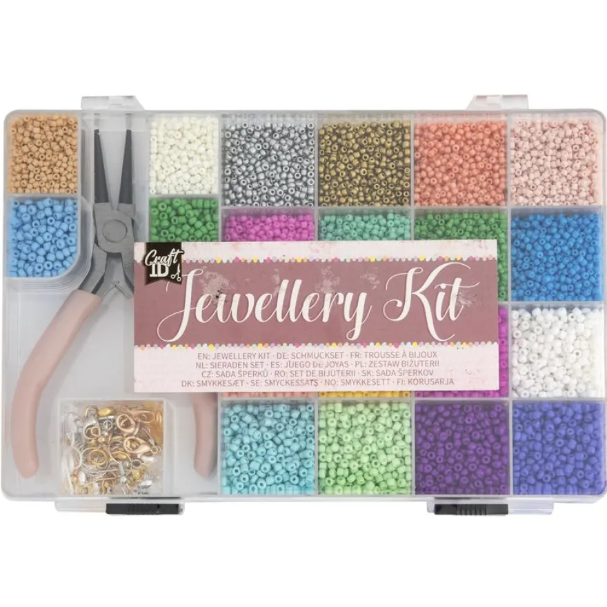 Kit de perles bijoux avec accessoires de création - 20 couleurs