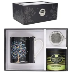 Kiub - Coffret Mug 280 ml avec Sous-Tasse - Porcelaine - Collection Bug Art - 8.1 x 7.7 x 11.7 cm - Disponible dans différents assortiments