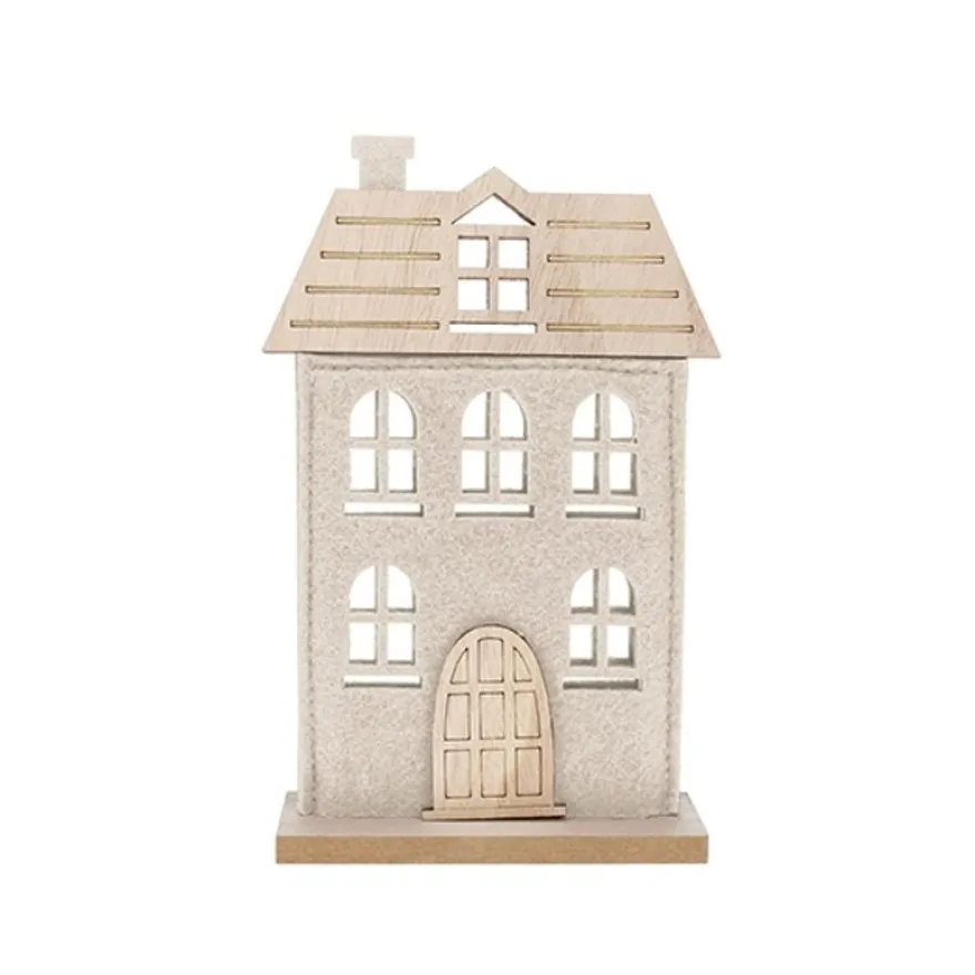 Kiub - Maison feutrine moyenne beige