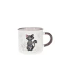Kiub - Mug bol tasse 125 ml kooks chat noir porcelaine blanc