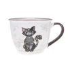 Kiub - Mug bol tasse 550 ml kooks chat noir porcelaine blanc