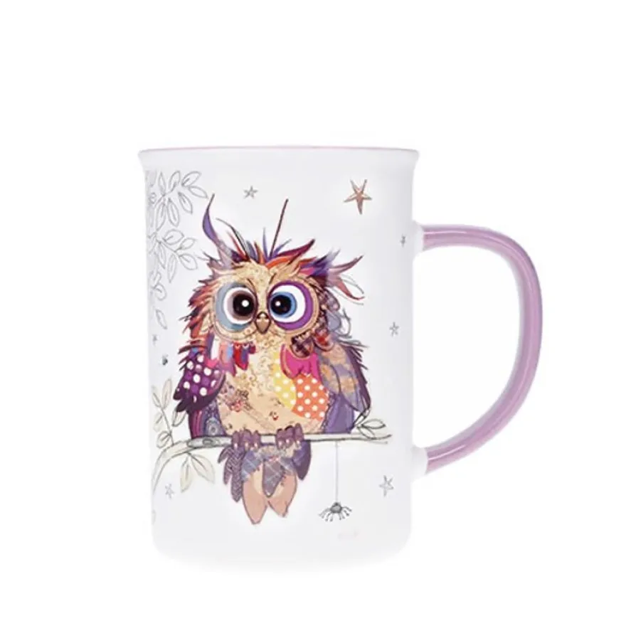Kiub - Mug timbale droit bebe chouette 360ml - Collection kooks porcelaine