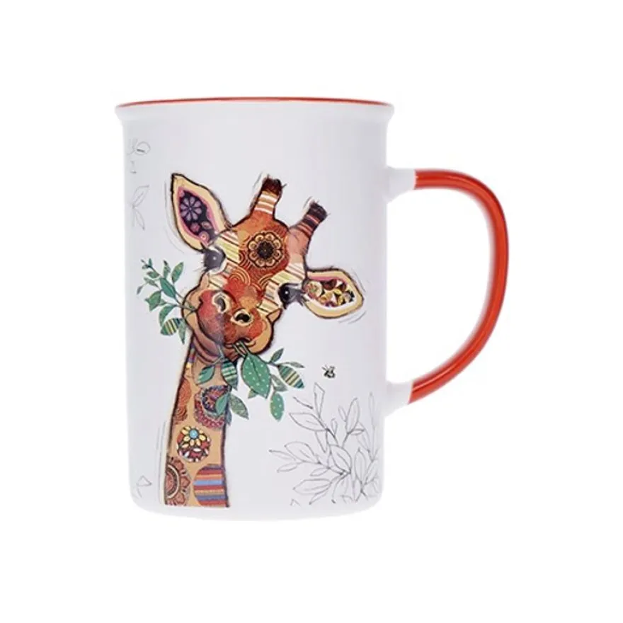 Kiub - Mug timbale droit l 360 ml kook girafe