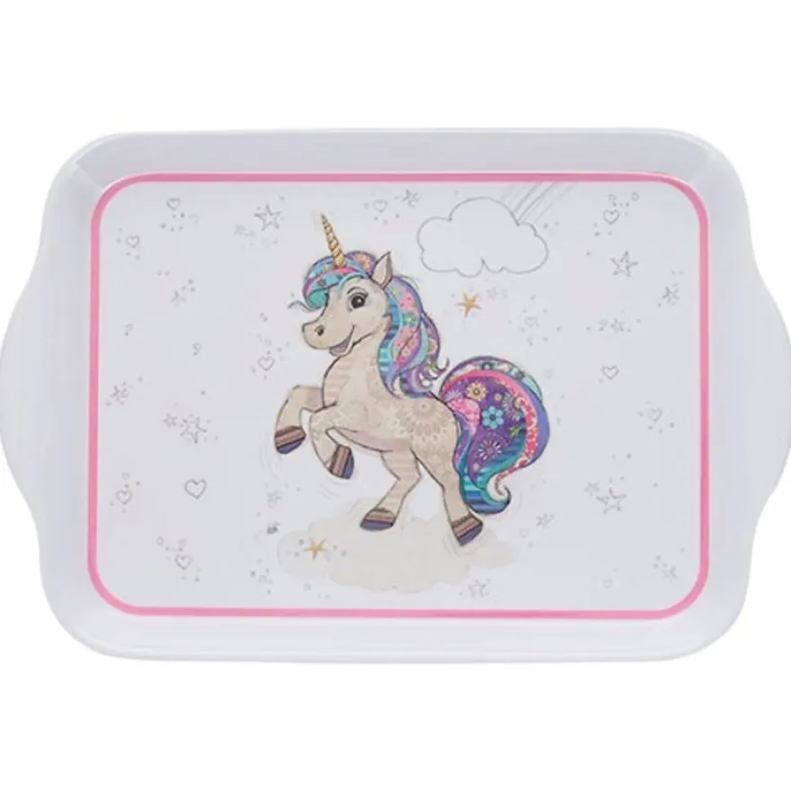 Kiub - Plateau licorne 20,8x14 - Collection kooks melamine