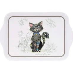 Kiub - Plateau 20,8x14x2,2 kooks chat noir melamine blanc