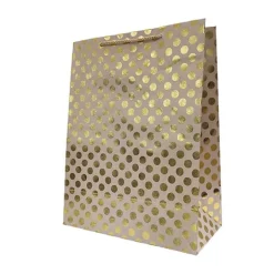Kiub - Sac - Cadeau gm - Kraft pois dore