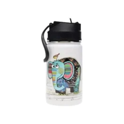 Kiub Kook - Gourde avec paille - 350 ml - éléphant