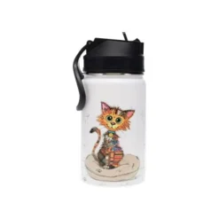 Kiub Kook - Gourde avec paille - 350 ml - chat mignon