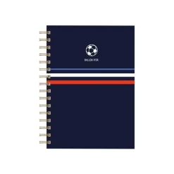 Kiub Pour Lui - Carnet de notes à spirale A5 - ligné - ballon d'or