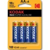 KODAK - Piles - MAX Alcaline - AA / LR06 - pack de 4