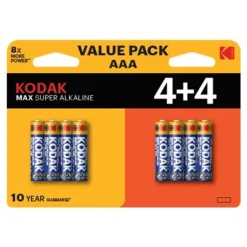 Kodak MAX SUPER - Batterie 8 x AAA - Alcaline