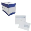 La Couronne - 200 Enveloppes C5 162 x 229 mm - 100 gr - fenêtre 45x100 mm - blanc - bande auto-adhésive