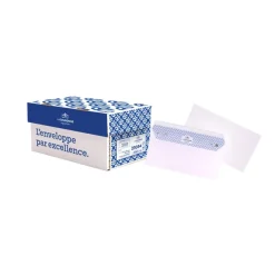 La Couronne - 200 Enveloppes DL 110 x 220 mm - 90 gr - sans fenêtre - blanc - bande auto-adhésive - Ouverture facile
