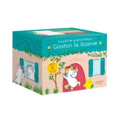 La petite bibliothèque Gaston la licorne 2 avec 5 livres