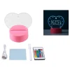Lampe 3D cœur 13,8 x 9,5 x 16 cm - Base tactile - Câble USB et télécommande inclus