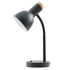 Lampe de Bureau ANDONIOS - bois et métal noir