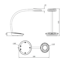 Lampe de Bureau TOBY - blanc