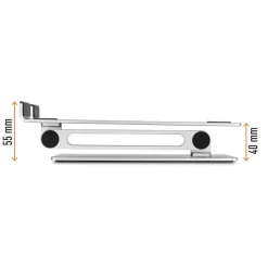 Laptop Stand rise - Support universel pour pc portable jusqu'à 17" ( jusqu'à 5kg) - argent