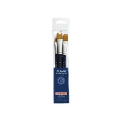 Lefranc & Bourgeois - Pack de 3 pinceaux plats - N° 8, 16, 24