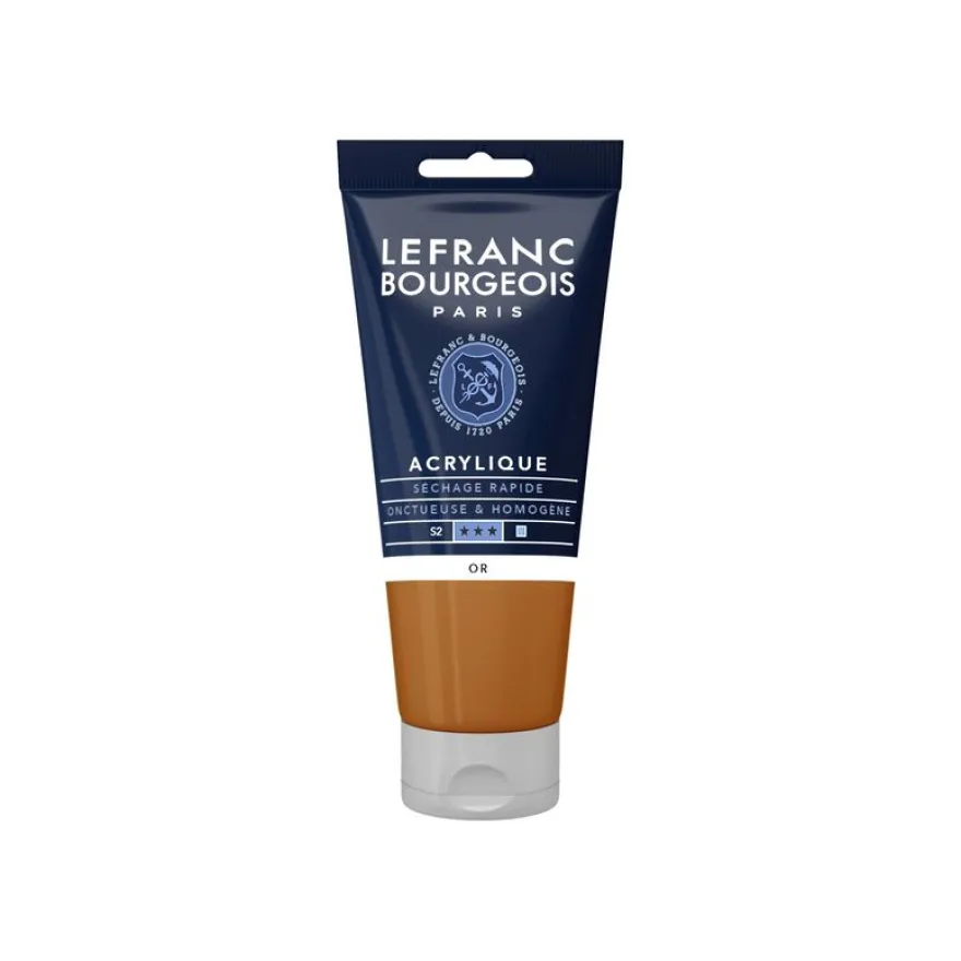 Lefranc & Bourgeois - Peinture acrylique - or - 80 ml
