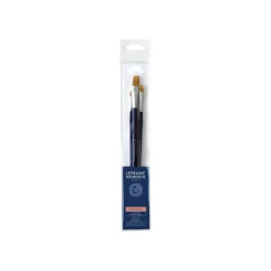 Lefranc Bourgeois - Pack de 3 pinceaux - usé bombé, rond, plat - taille : 4/8/14