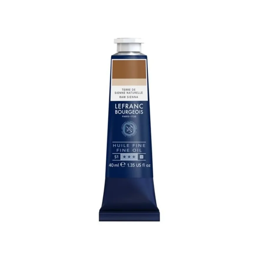 Lefranc Bourgeois - Peinture à l'huile - terre de Sienne naturelle - opaque - fine - 40 ml