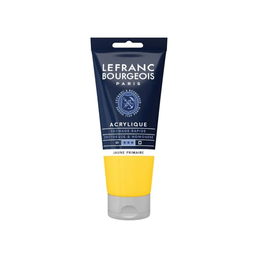 Lefranc Bourgeois - Peinture acrylique - jaune primaire - 80 ml