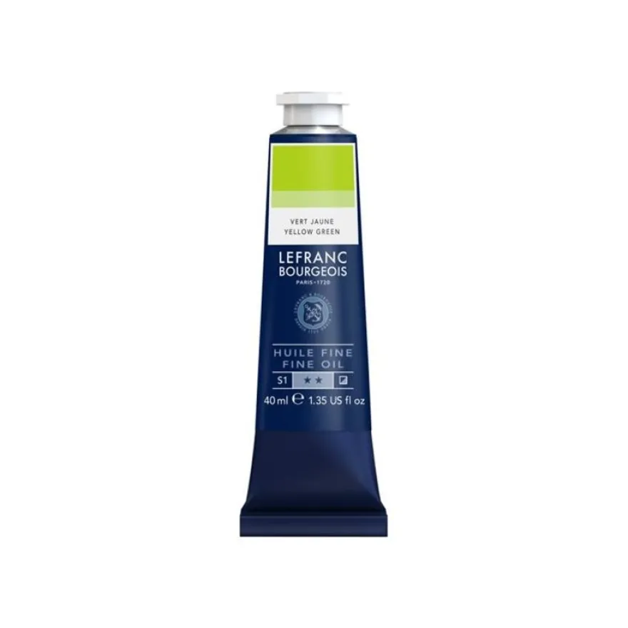 Lefranc Bourgeois - Peinture à l'huile - jaune vert - semi-opaque - fine - 40 ml