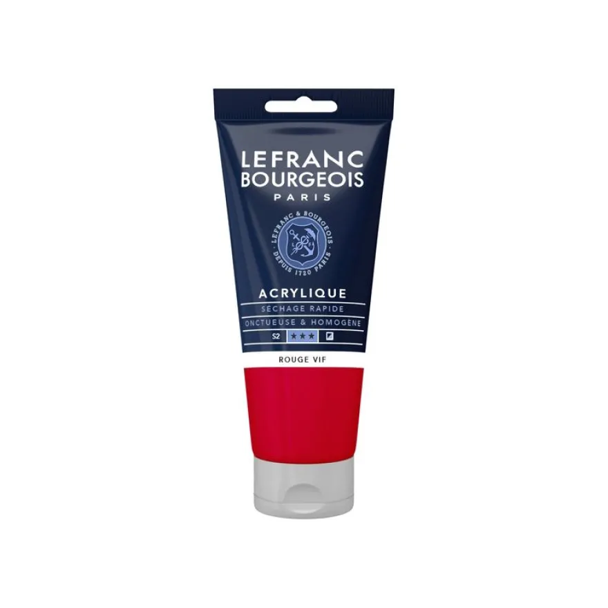 Lefranc Bourgeois - Peinture acrylique - rouge vif - 80 ml