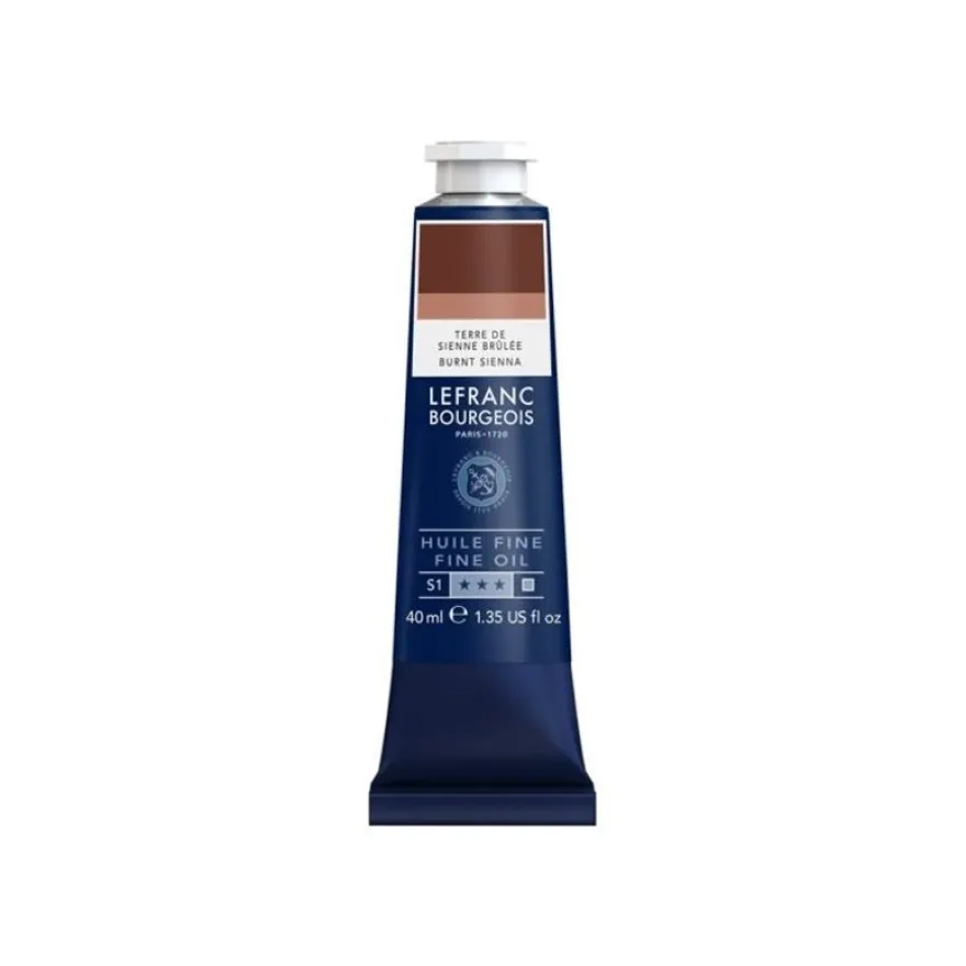 Lefranc Bourgeois - Peinture à l'huile - Sienne brulée - opaque - fine - 40 ml