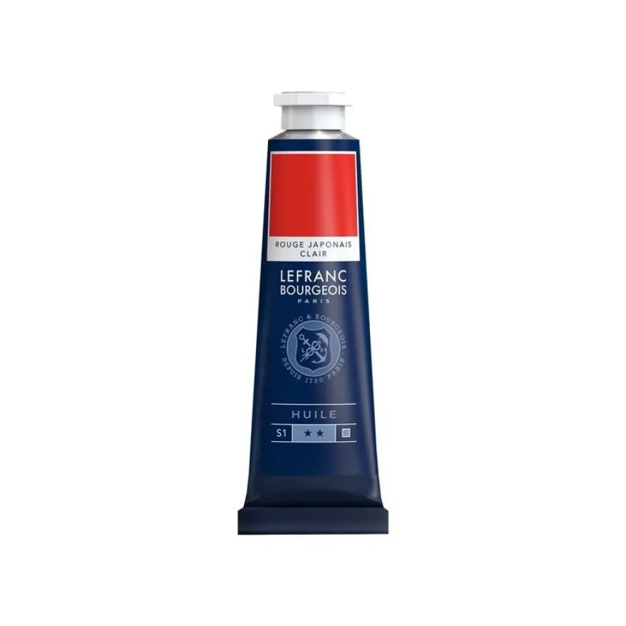 Lefranc Bourgeois - Peinture à l'huile - rouge japonais clair - 40 ml