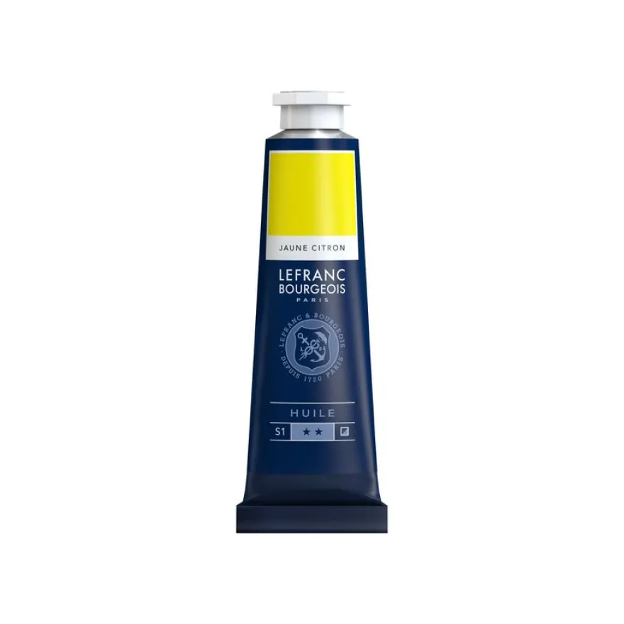 Lefranc Bourgeois - Peinture à l'huile - jaune citron - 40 ml
