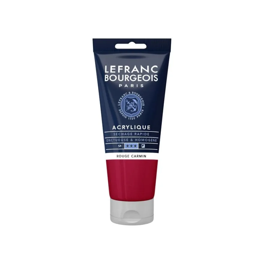 Lefranc Bourgeois - Peinture acrylique - rouge carmin - 80 ml
