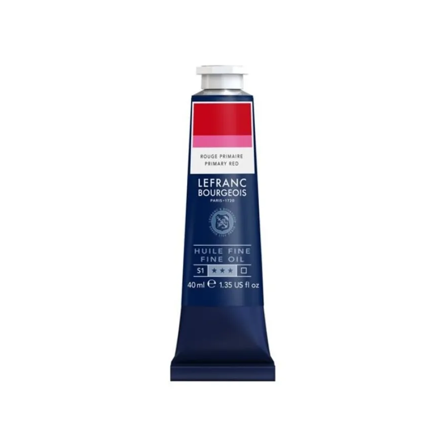 Lefranc Bourgeois - Peinture à l'huile - rouge primaire - semi-opaque - fine - 40 ml