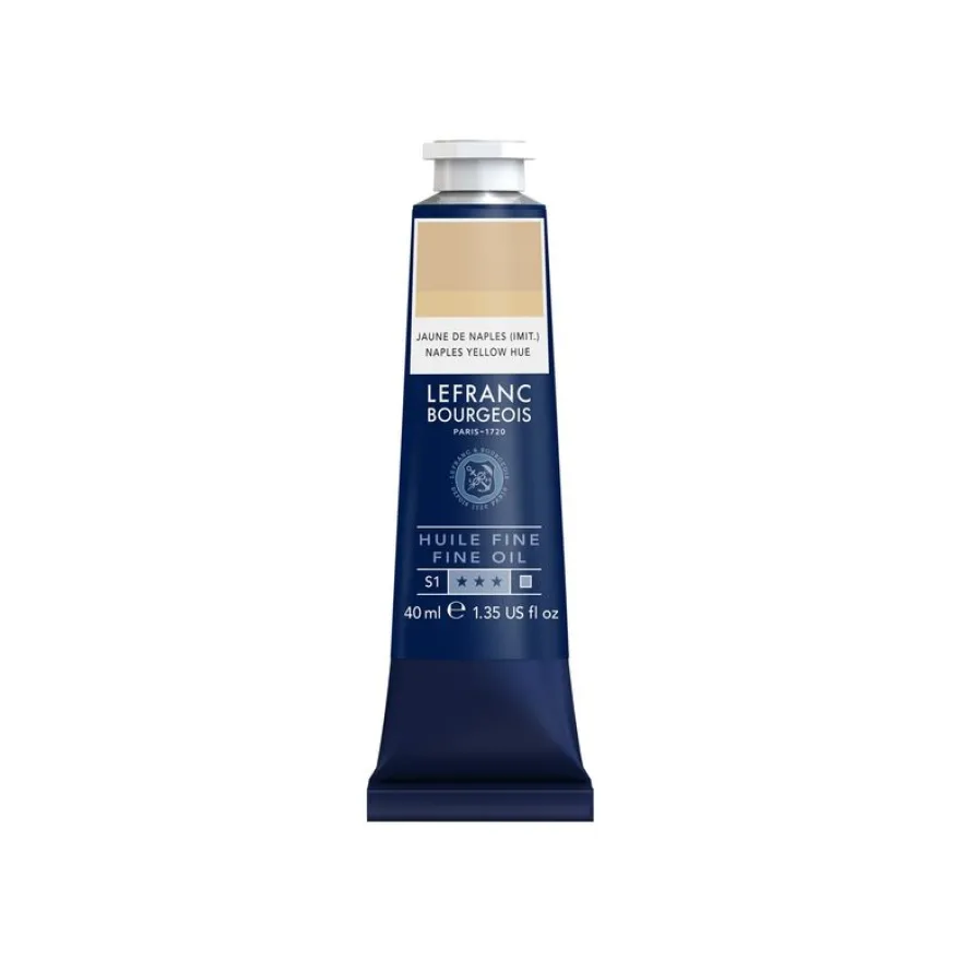 Lefranc Bourgeois - Peinture à l'huile - teinte jaune naples - opaque - fine - 40 ml